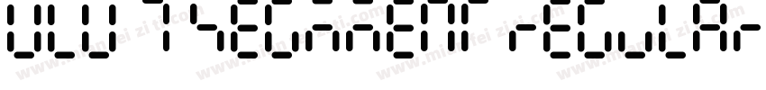 ULU 7 SEGMmENT Regular字体转换